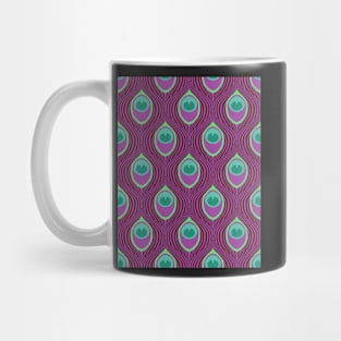 Peacock Magenta Mug